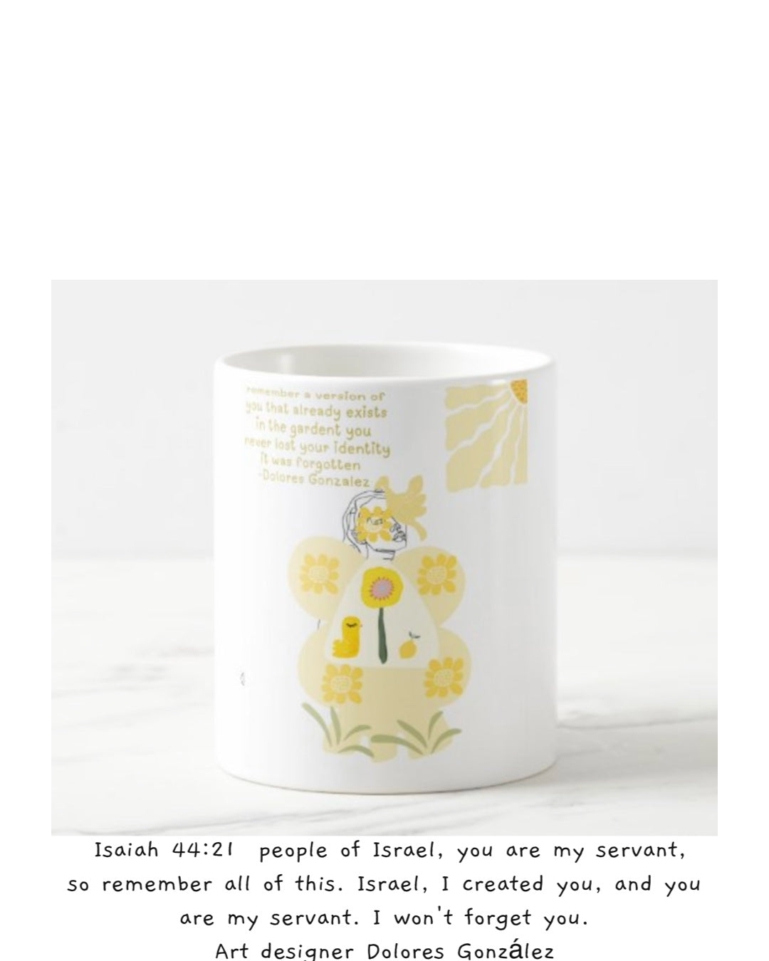 I won't forget you. Isaiah 44:21 ( language English )