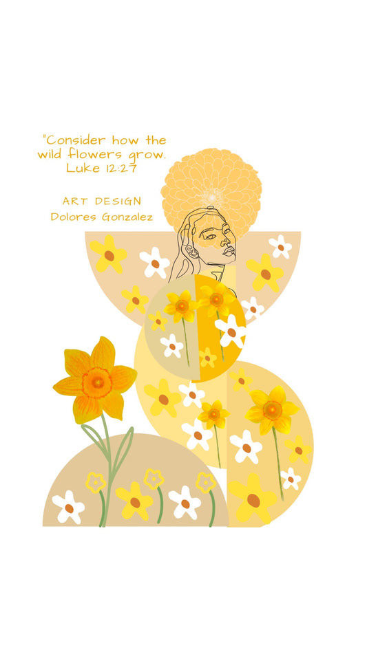 Digital art print| Wildflowers|language English.