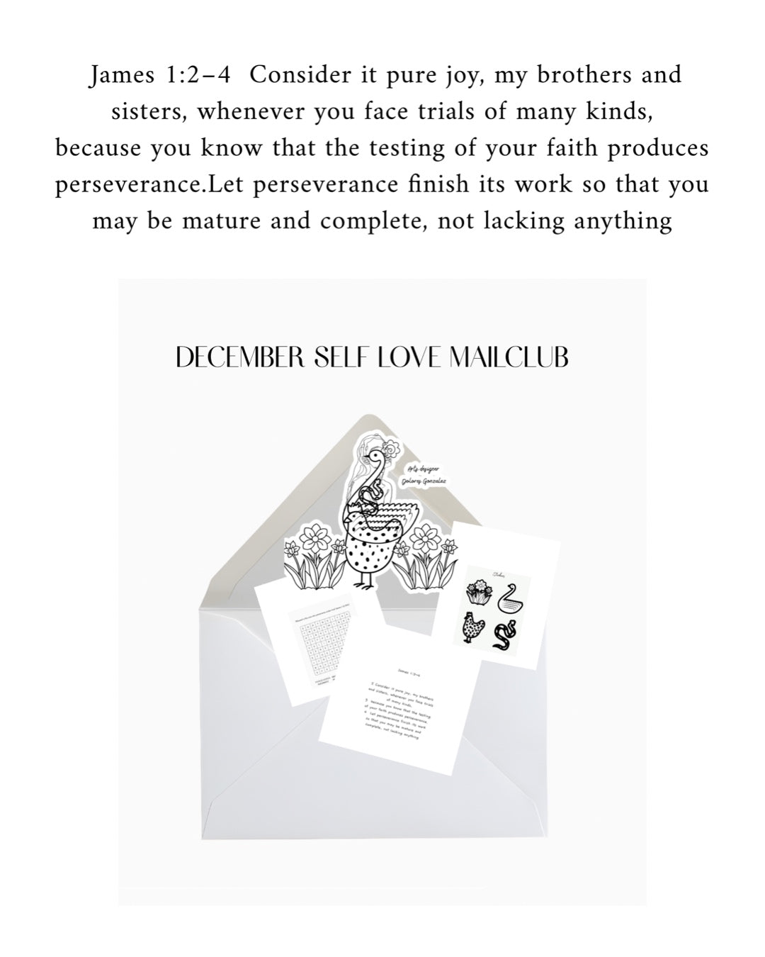 December self love mail subscription